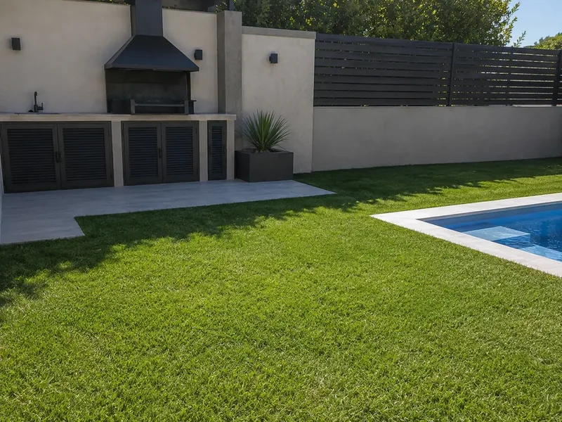 Jardín mediterráneo con piscina en Valldoreix, Sant Cugat del Vallès